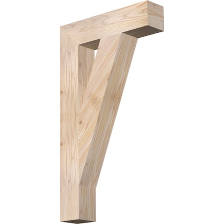 Ekena Millwork Traditional Block Smooth Bracket, Douglas Fir, 3 1/2"W x 16"D x 28"H BKT04X16X28TRA05SDF